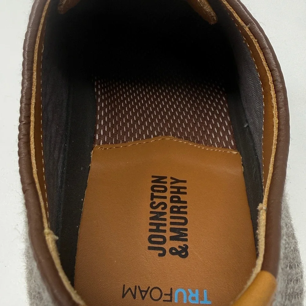 Johnston & Murphy Mens Upton Knit Wingtip Gray‎ Dress Sneaker 20-5368 Size 10M